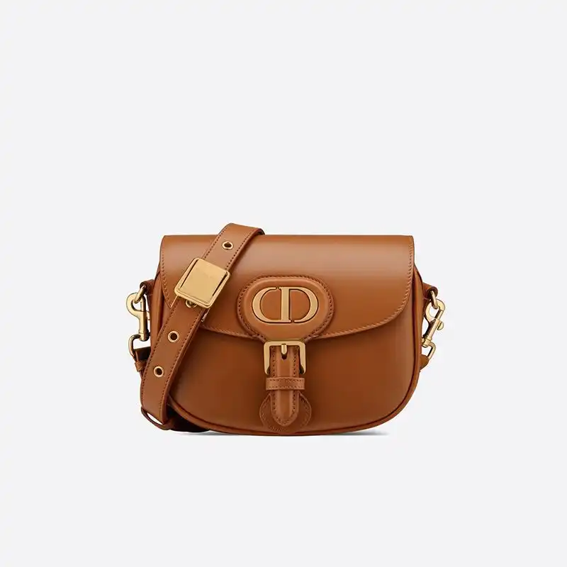 Small Dior Bobby Bag Box Calfskin Brown 0128 Hot Sale