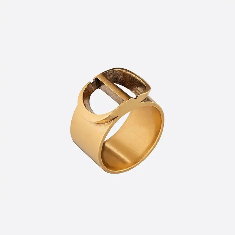 Cheap Dior 30 Montaigne Ring Antique Metal Gold 0123 Hot Sale