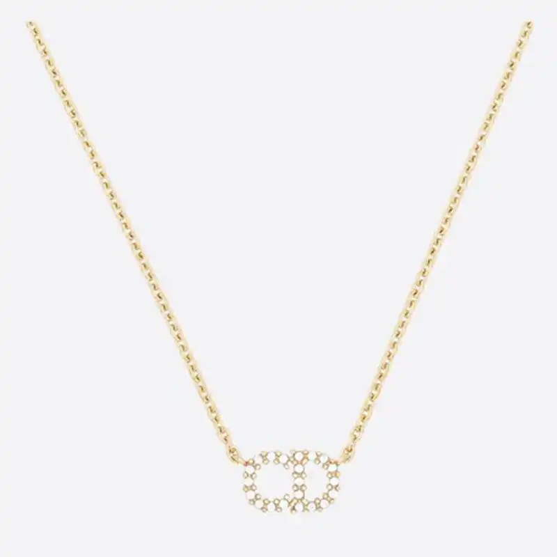 Cheap Dior Clair D Lune Necklace Metal White Crystals Gold 0123 Hot Sale