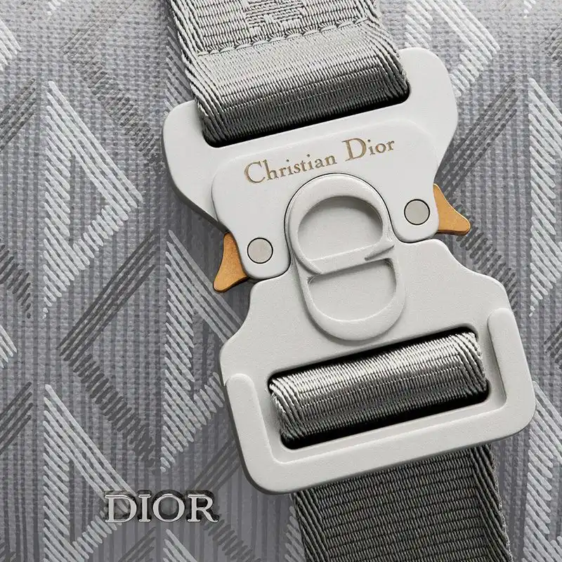 Cheap Dior Lingot 22 Bag CD Diamond Motif Canvas Grey 0128 Hot Sale