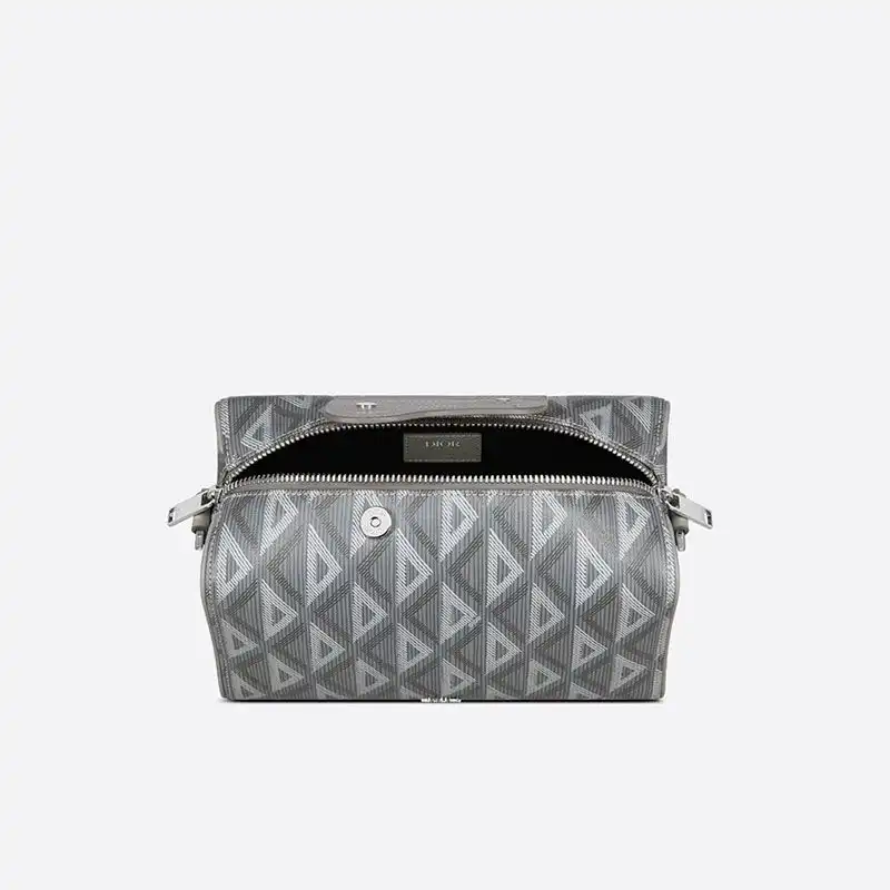 Cheap Dior Lingot 22 Bag CD Diamond Motif Canvas Grey 0128 Hot Sale