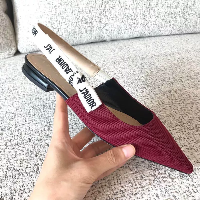 Cheap J'Adior Slingback Pumps Women Technical Fabric Burgundy 0119 Hot Sale