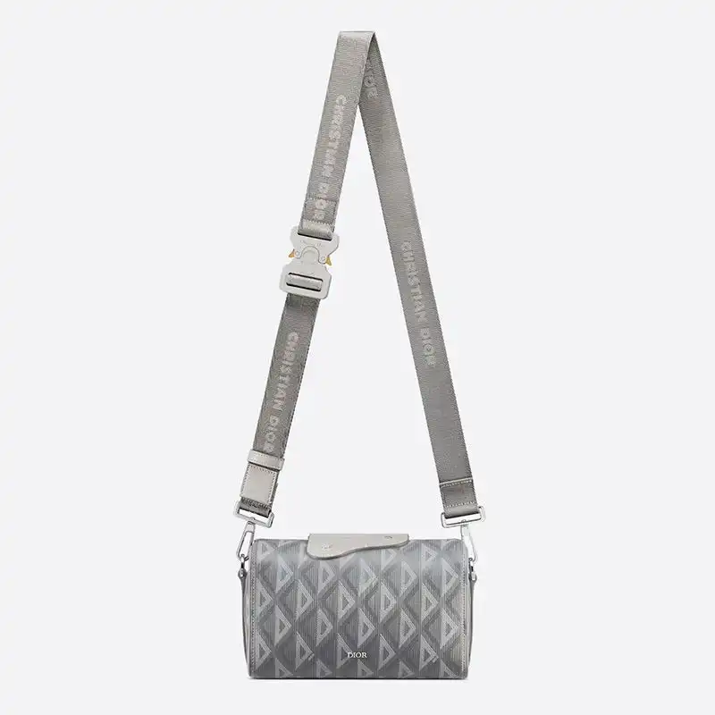 Cheap Dior Lingot 22 Bag CD Diamond Motif Canvas Grey 0128 Hot Sale