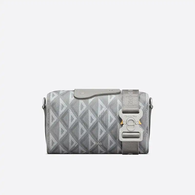 Dior Lingot 22 Bag CD Diamond Motif Canvas Grey 0128 Hot Sale