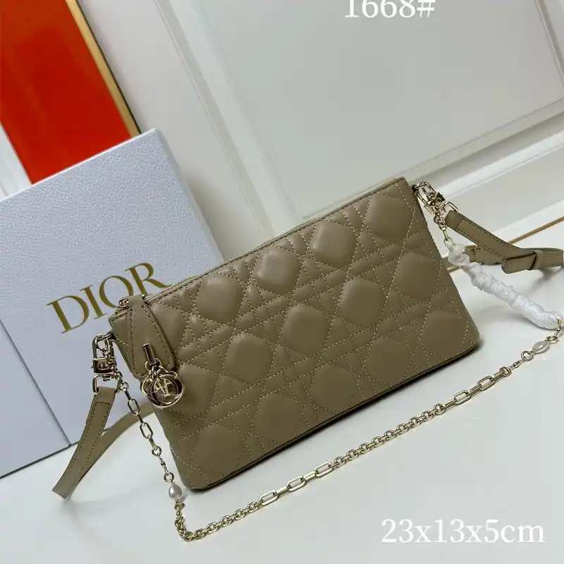 Mini Dior Midi Bag Cannage Lambskin Khaki 0129 Hot Sale