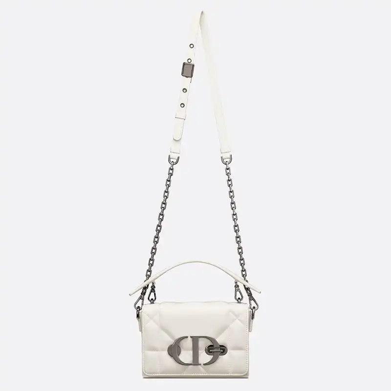 Cheap Dior 30 Montaigne Box Bag with Handle Maxicannage Lambskin White 0126 Hot Sale