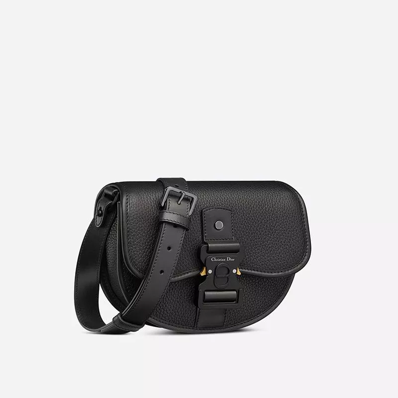 Cheap Dior Gallop Messenger Grained Calfskin Black 0112 Hot Sale