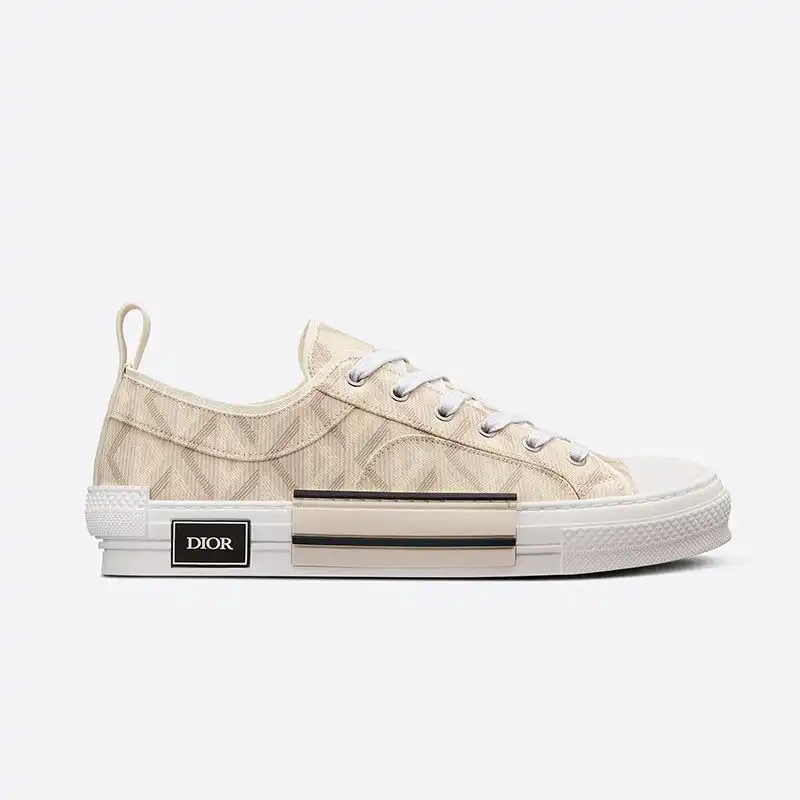 Cheap Dior B23 Sneakers Unisex CD Diamond Motif Canvas Brown 0122 Hot Sale