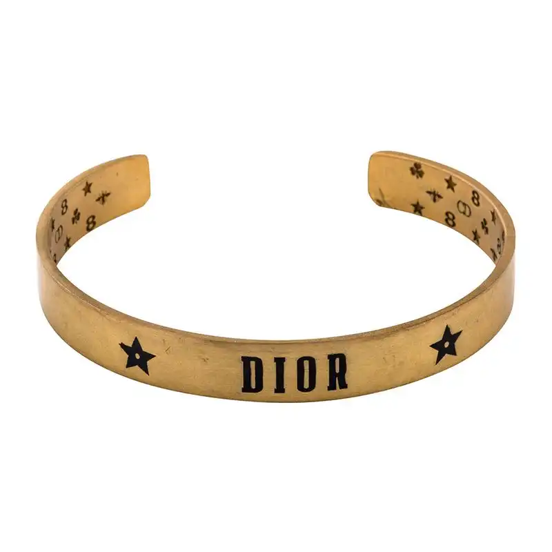 Cheap Diorevolution Cuff Bracelet Embosseed Metal Gold 0205 Hot Sale