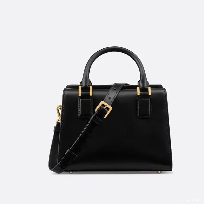 Cheap Boston Black Bag Small Box Calfskin Dior 0222 Hot Sale