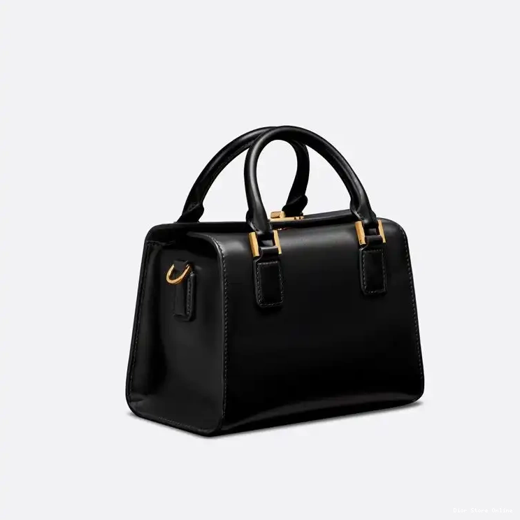 Cheap Boston Black Bag Small Box Calfskin Dior 0222 Hot Sale