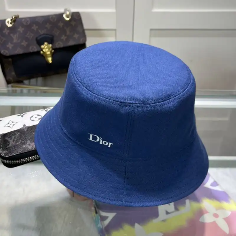 Cheap Dior Reversible Bucket Hat Dior Oblique Motif Cotton Blue 0202 Hot Sale