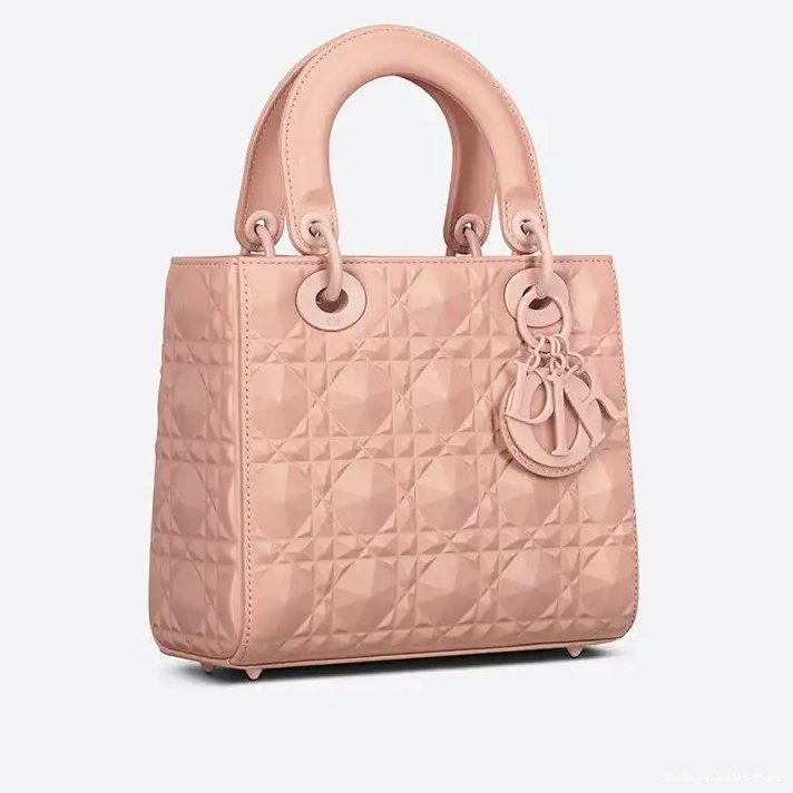 Cheap Diamond Bag My Calfskin ABCDior with Ultramatte Motif Dior Cannage Lady Pink 0227 Hot Sale