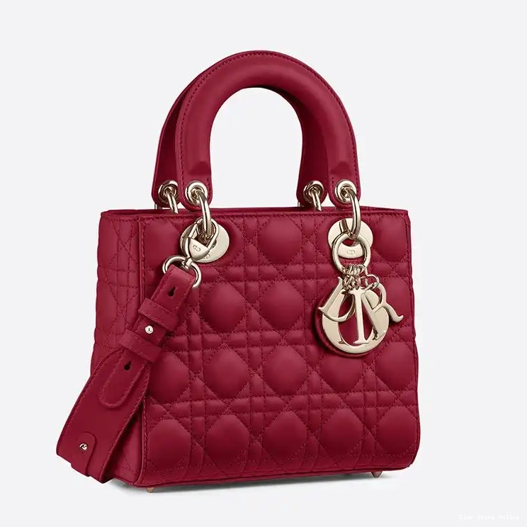 Cheap Cannage Lambskin Red Lady Bag ABCDior Dior My 0221 Hot Sale