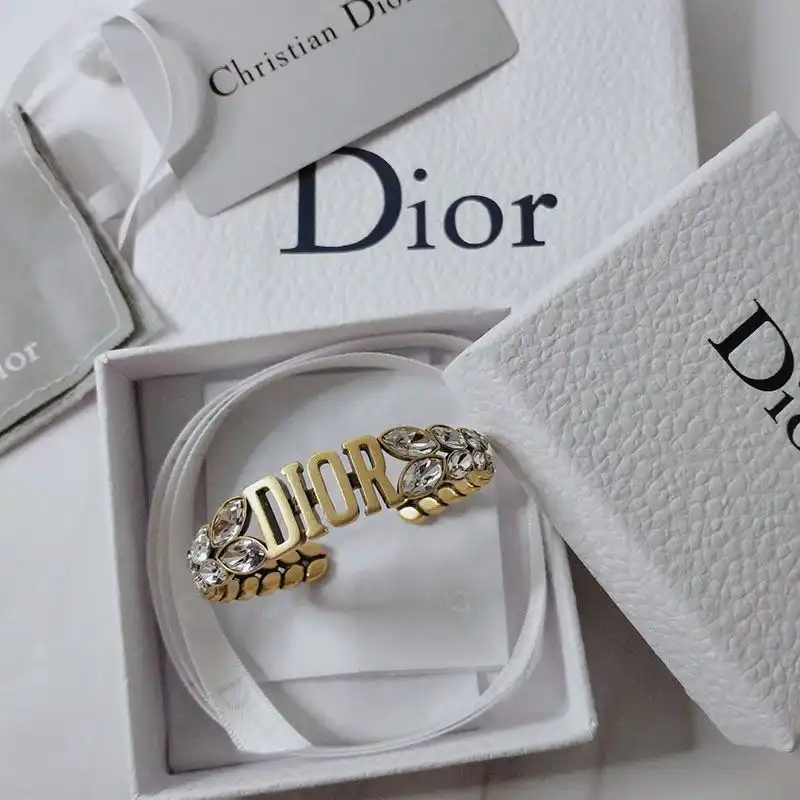 Cheap Dior Laurel Cuff Bracelet Metal and Silver Crystals Gold 0205 Hot Sale