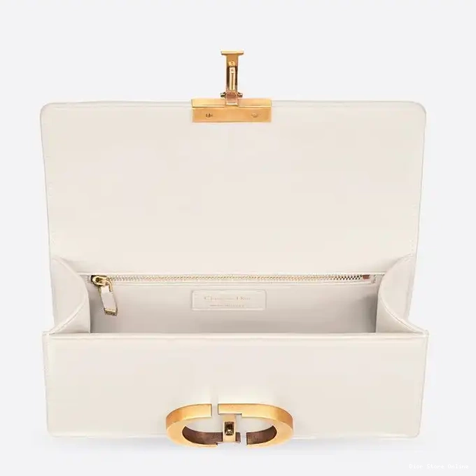 Cheap 30 Montaigne Bag Dior White Calfskin Box 0217 Hot Sale