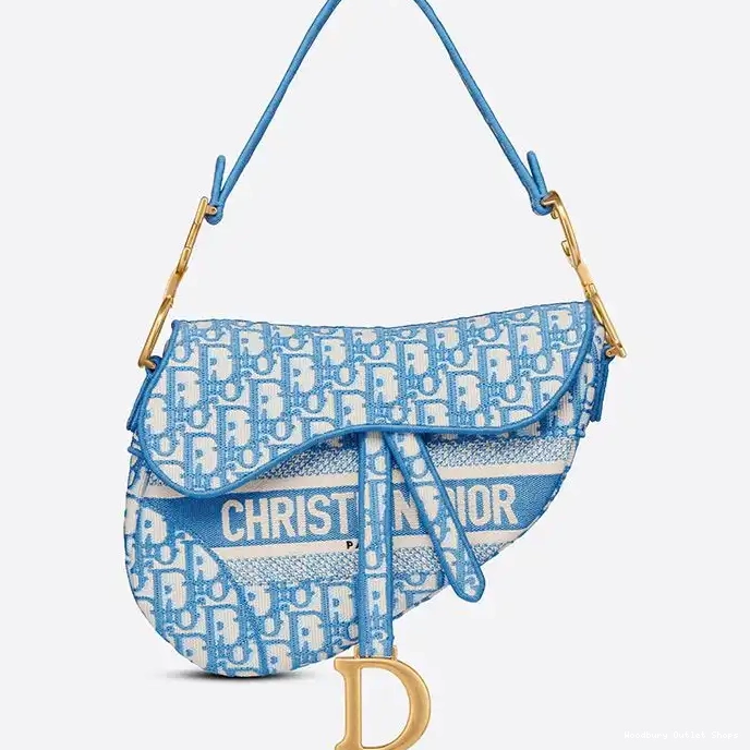 Cheap Oblique Christian Canvas Blue Bag Dior Motif Saddle Light 0215 Hot Sale