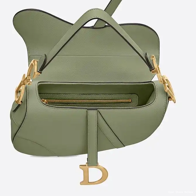 Cheap Saddle Grained Green Calfskin Dior Bag 0212 Hot Sale