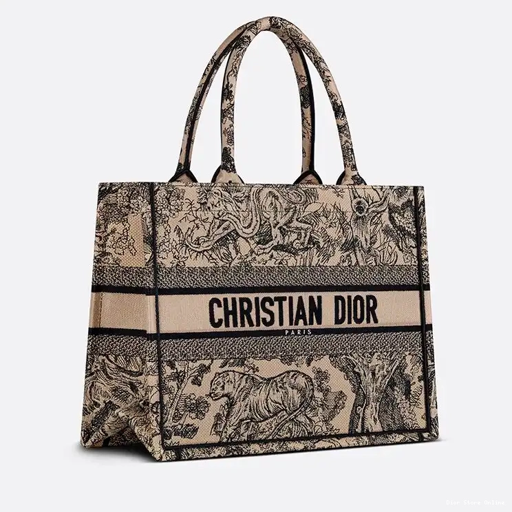 Cheap Motif Dior Book Beige De Canvas Toile Tote Jouy 0221 Hot Sale