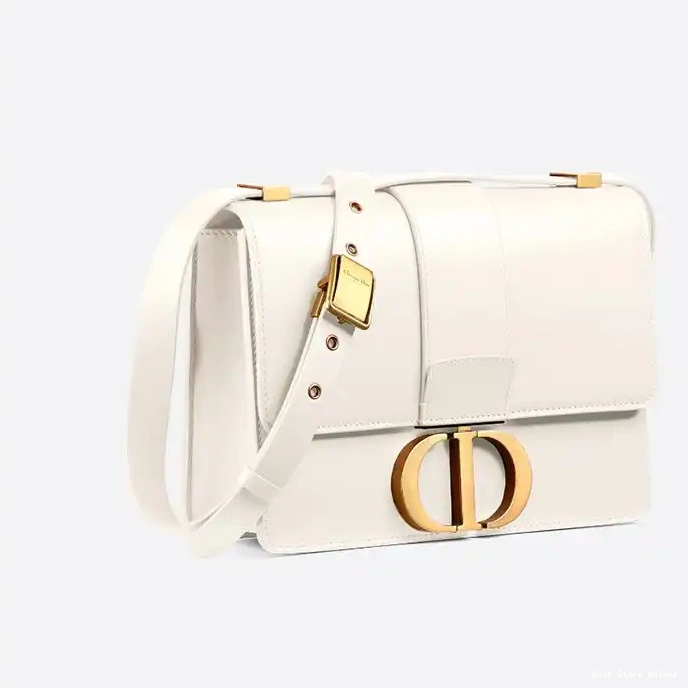 Cheap 30 Montaigne Bag Dior White Calfskin Box 0217 Hot Sale