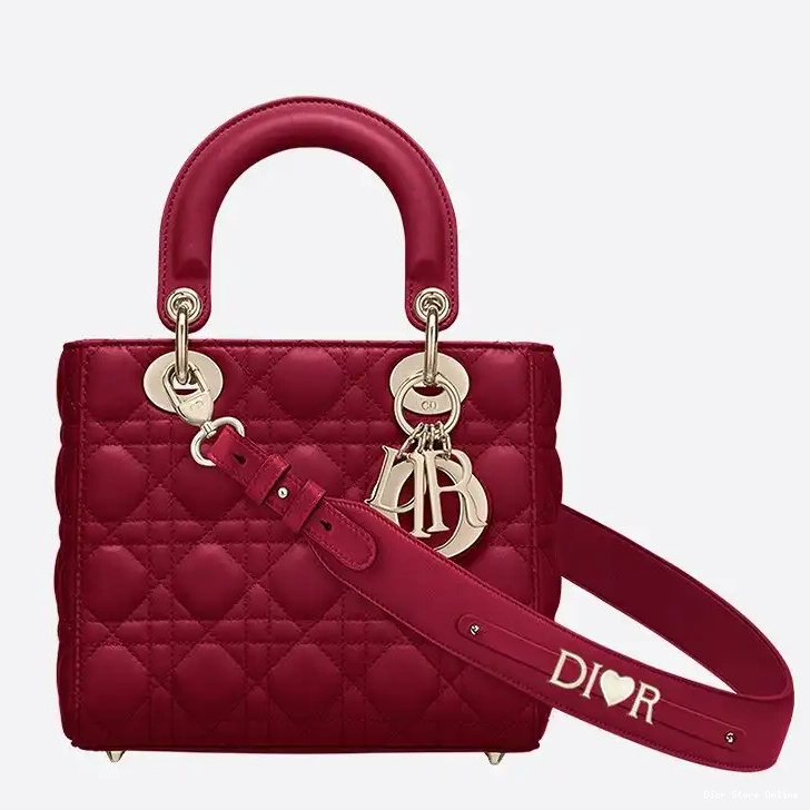 Cheap Cannage Lambskin Red Lady Bag ABCDior Dior My 0221 Hot Sale