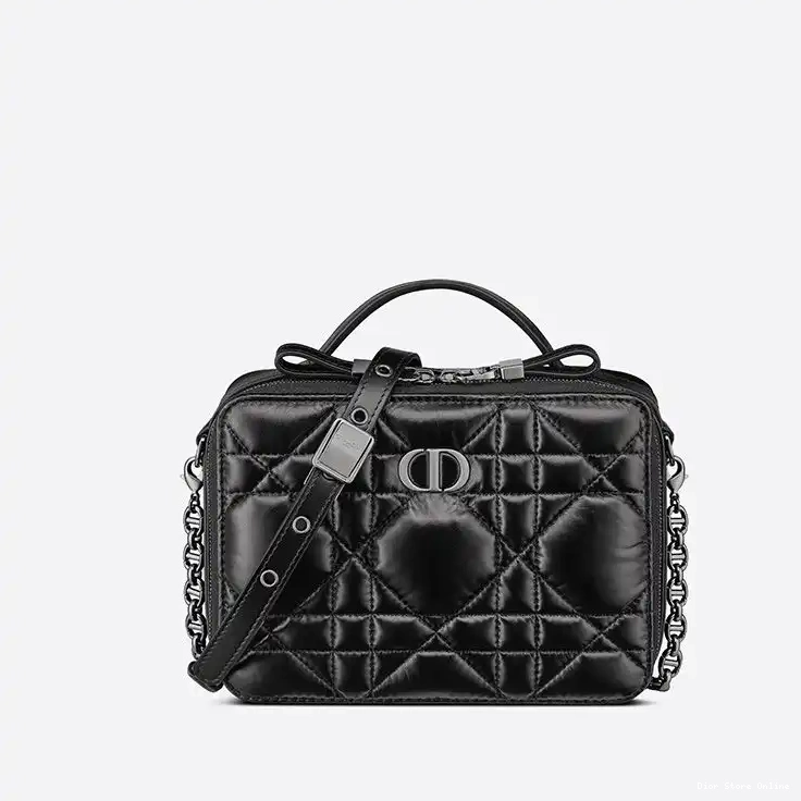 Cheap Chain Black with Box Dior Cannage Caro Calfskin Bag 0213 Hot Sale