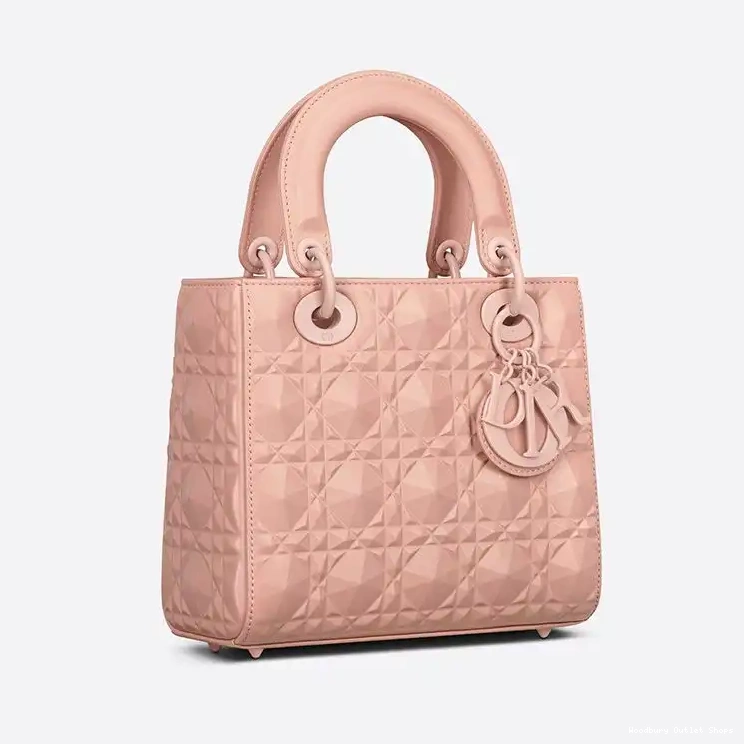 Cheap Lady Dior Ultramatte Motif ABCDior Pink Calfskin Diamond Bag with My Cannage 0213 Hot Sale