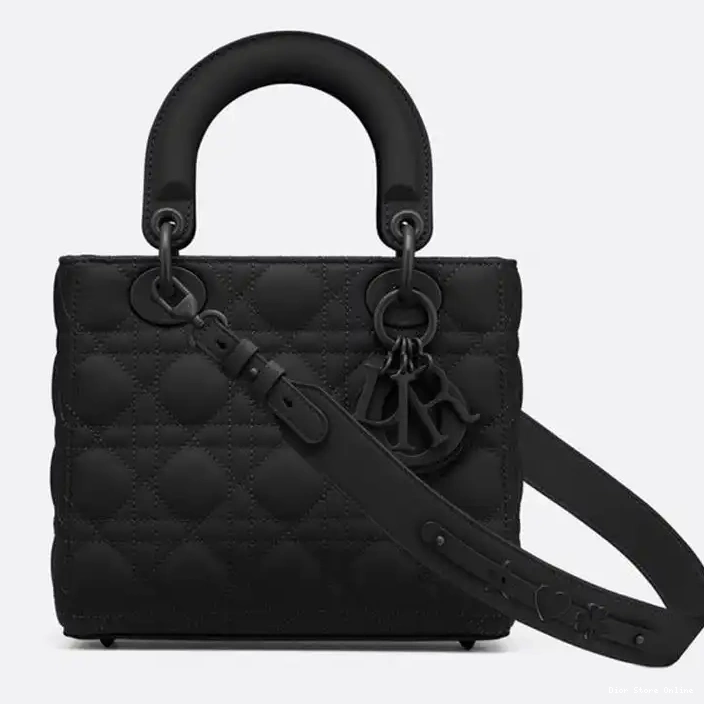 Bag ABCDior Ultramatte Calfskin Lady My Dior Black Cannage 0227 Hot Sale