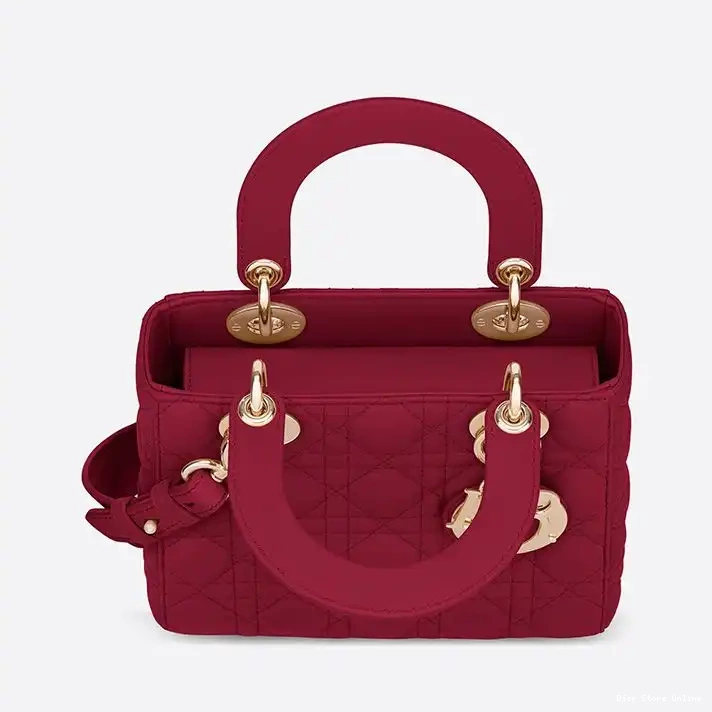 Cheap Cannage Lambskin Red Lady Bag ABCDior Dior My 0221 Hot Sale