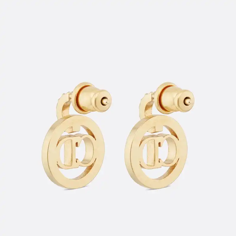 Cheap Dior Clair D Lune Earrings Metal and Crystals Gold 0206 Hot Sale