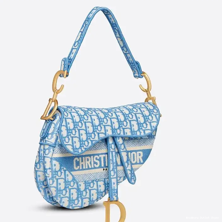 Cheap Oblique Christian Canvas Blue Bag Dior Motif Saddle Light 0215 Hot Sale