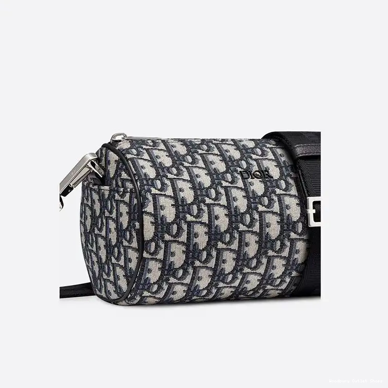 Cheap Blue Canvas Messenger Motif Oblique Dior Roller 0224 Hot Sale