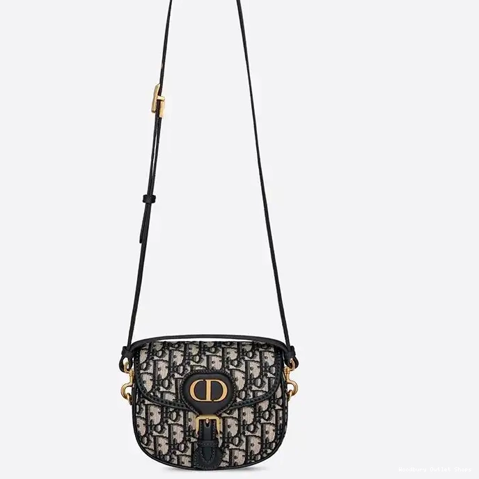 Cheap Bobby Blue Small Dior Canvas Motif Oblique Bag 0320 Hot Sale