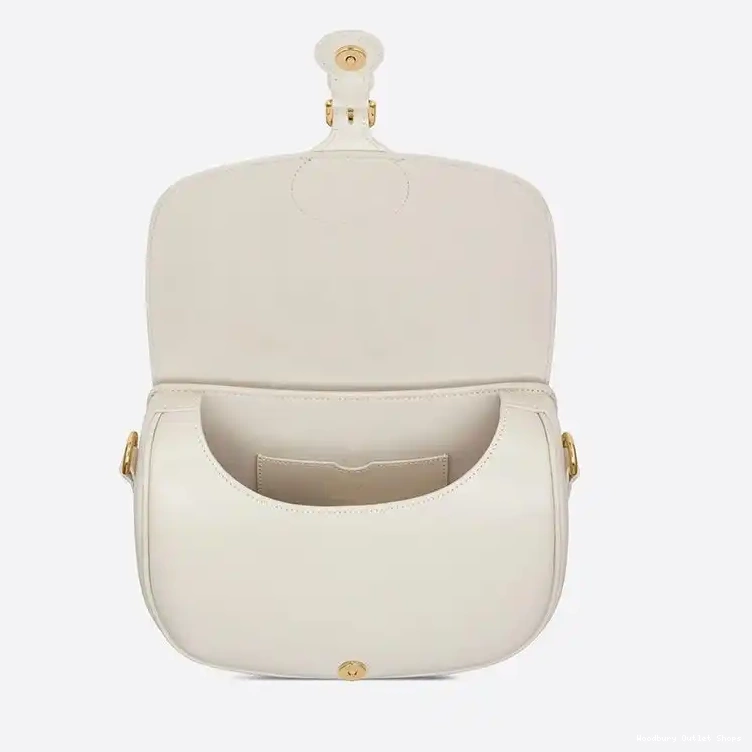 Cheap Bobby Bag Box Dior White Medium Calfskin 0318 Hot Sale