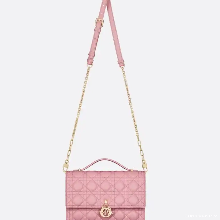 Cheap Dior Bag Cannage Small Handle Pink Top Miss Lambskin 0321 Hot Sale
