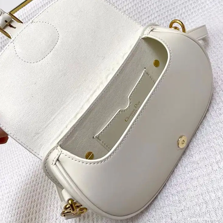 Cheap Box Bag Calfskin Dior East-West White Bobby 0319 Hot Sale