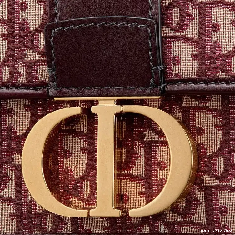 Cheap Burgundy Motif Bag Dior 30 Oblique Montaigne Canvas 0318 Hot Sale