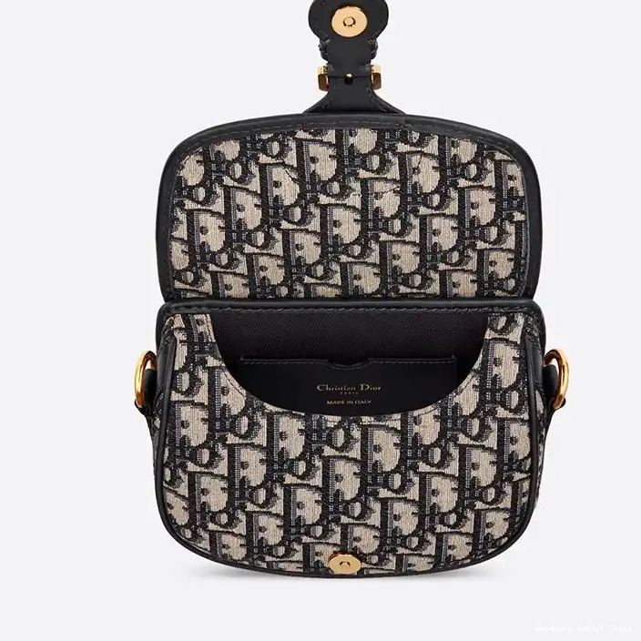 Cheap Bobby Blue Small Dior Canvas Motif Oblique Bag 0320 Hot Sale