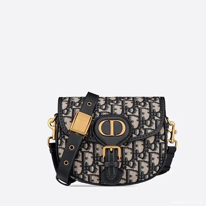 Cheap Bobby Blue Small Dior Canvas Motif Oblique Bag 0320 Hot Sale