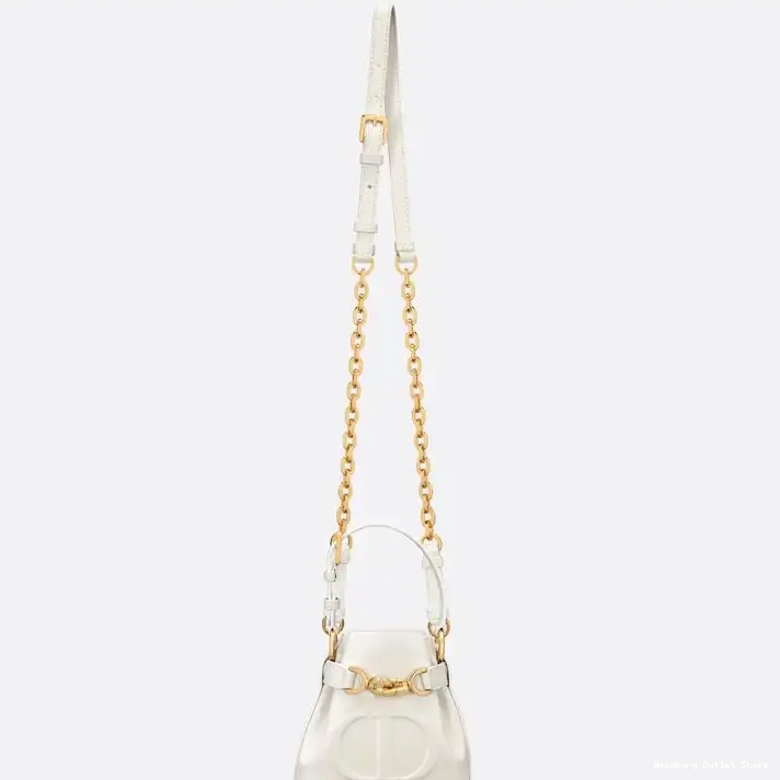 Cheap Small Calfskin CD-Embossed Dior Bag C'est White 0316 Hot Sale
