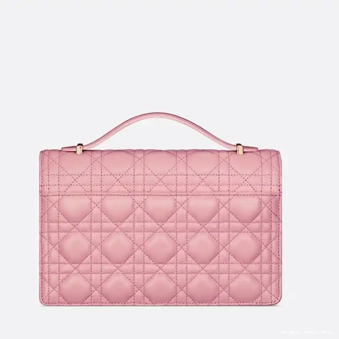 Cheap Dior Bag Cannage Small Handle Pink Top Miss Lambskin 0321 Hot Sale