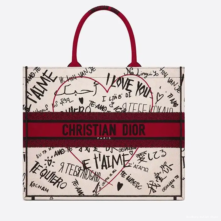 Cheap Book Canvas Dioramour Motif Dior Tote Graffiti White 0318 Hot Sale