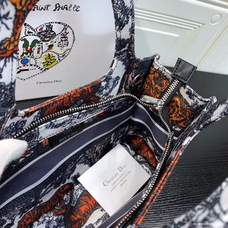 Cheap Tiger Jouy Canvas Motif Toile Dior Tote Book De Mini 0316 Hot Sale