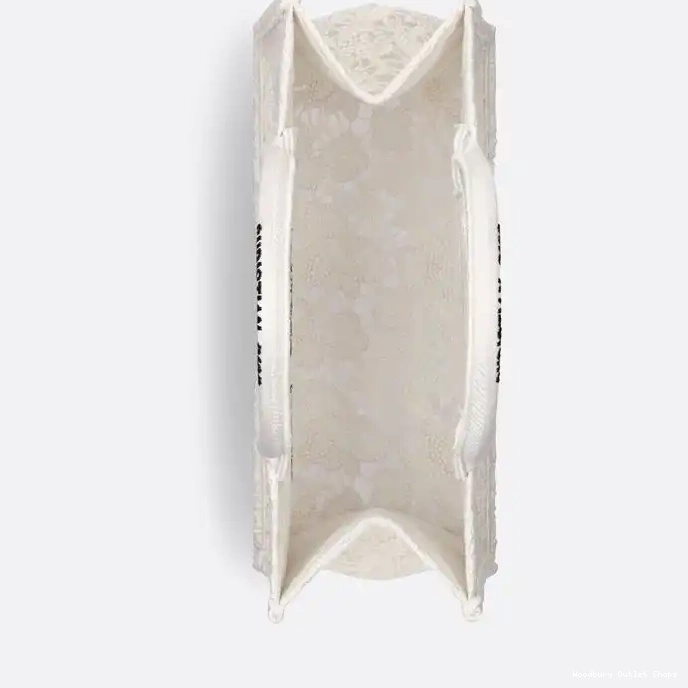 Cheap Dior Motif White Canvas D-Lace Macrame Book Tote 0316 Hot Sale