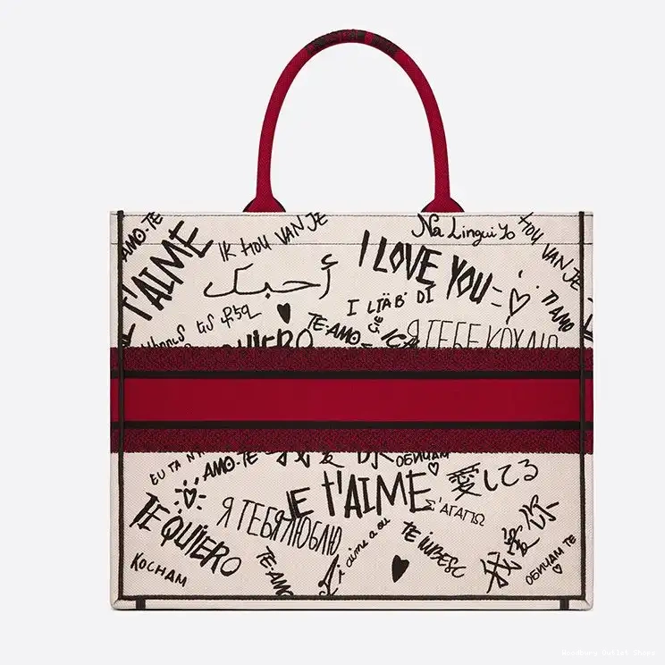 Cheap Book Canvas Dioramour Motif Dior Tote Graffiti White 0318 Hot Sale