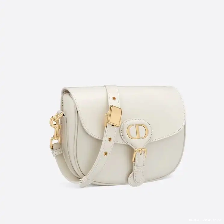Cheap Bobby Bag Box Dior White Medium Calfskin 0318 Hot Sale