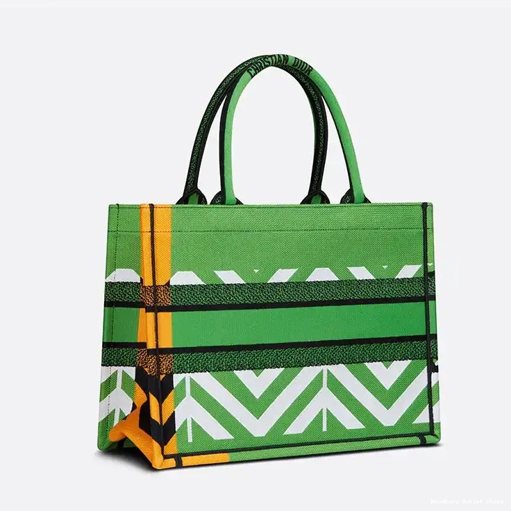 Cheap Dior Tote D-Jungle Orange Pop Book Motif Canvas Green 0318 Hot Sale