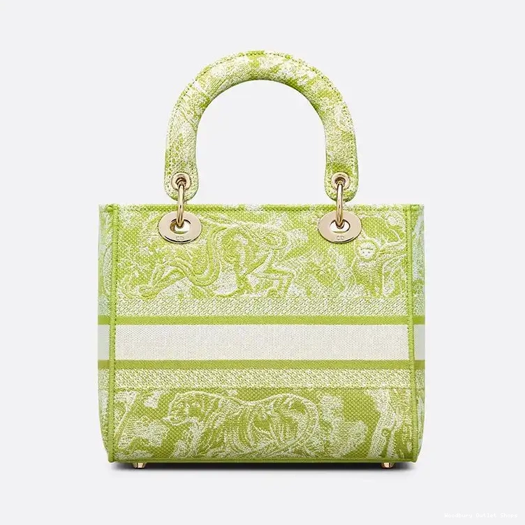 Cheap Lady de Bag Canvas Lemon Medium Toile D-lite Jouy Motif 0316 Hot Sale